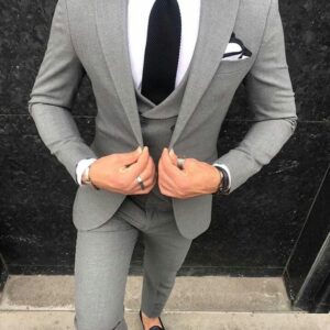 3 Piece Men's Suit Groom Tuxedos Wedding Suit Coat Pant For Prom Party Dinner Night Customize Options Available GW/G