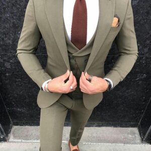 3 Piece Men's Suit Groom Tuxedos Wedding Suit Coat Pant For Prom Party Dinner Night Customize Options Available GRR/R
